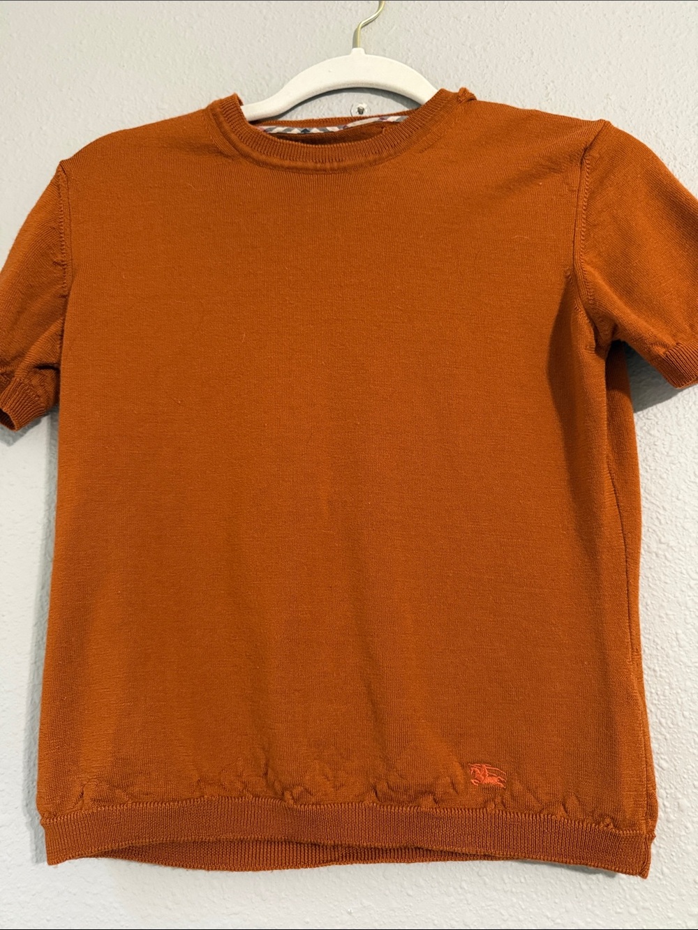 Burberry Orange Short Sleeve Crewneck Tee